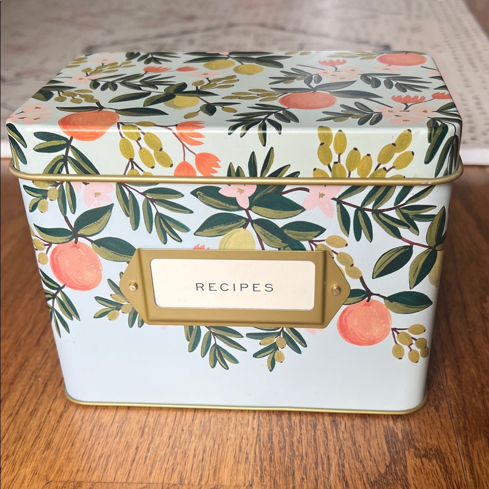 Rifle Paper Co. Floral Recipe Box